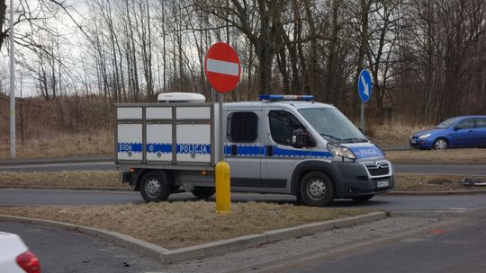 Kolizja przy zjeździe na autostradę