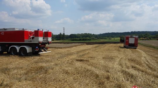 Pożar w trakcie żniw