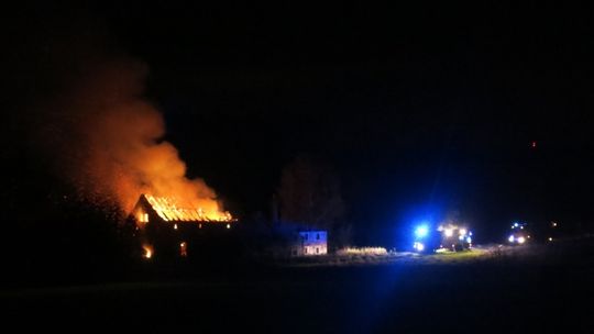 Pożar stodoły w Wesołówce