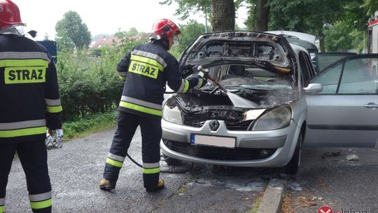 Pożar auta na ul. Działkowej