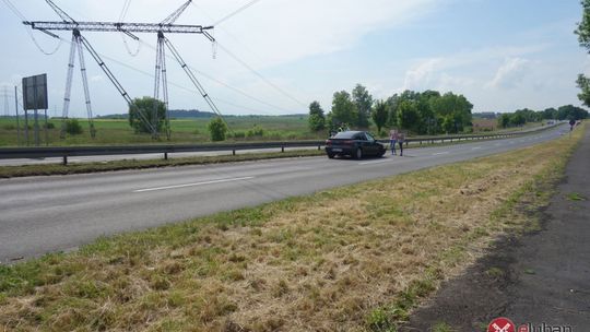 Kolizja na zjeździe w kierunku autostrady