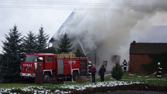 Pożar domu w Rudzicy