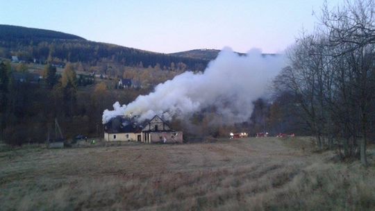 Pożar budynku socjalnego w Świeradowie-Zdroju