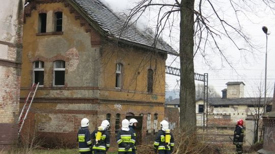 Pożar przy dworcu PKP