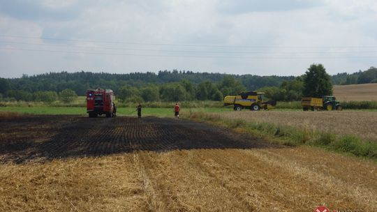 Pożar w trakcie żniw