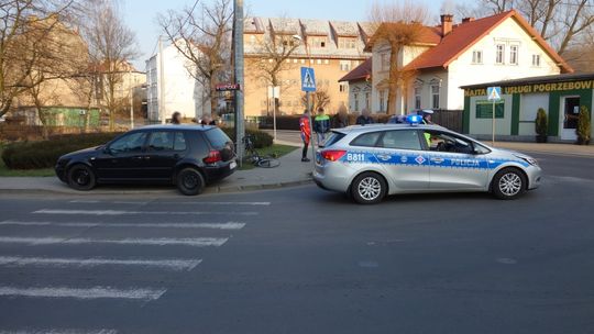 Wypadek z udziałem rowerzysty