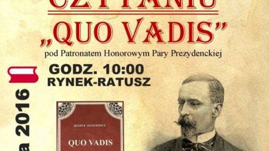 W tym roku czytamy &quot;Quo vadis&quot;