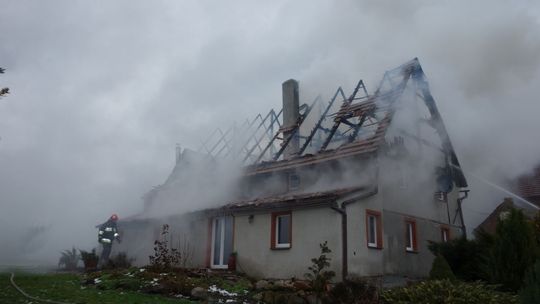 Pożar domu w Rudzicy