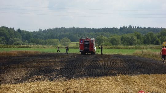 Pożar w trakcie żniw