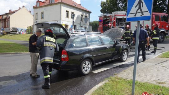 Płonące auto na ul. Wrocławskiej