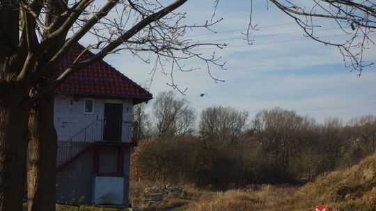 Policyjny pościg i śmigłowiec nad miastem