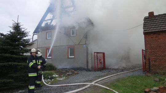 Pożar domu w Rudzicy