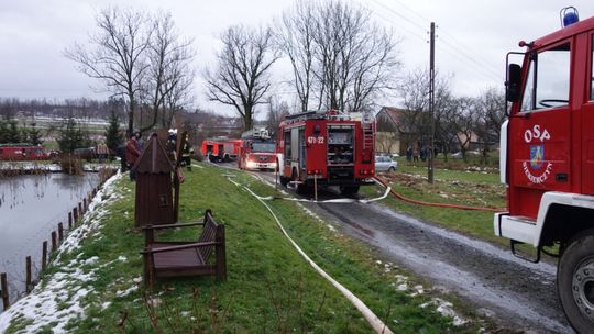 Pożar domu w Rudzicy