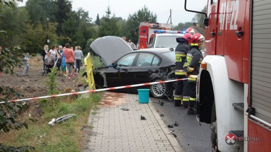 Rozbił BMW o mur