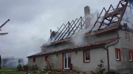 Pożar domu w Rudzicy