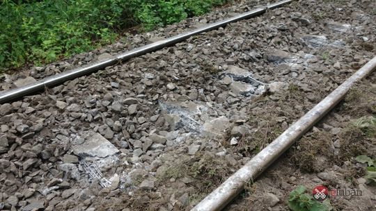 Wykolejenie na linii kolejowej Lubań - Węgliniec