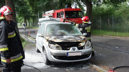 Pożar auta na ul. Działkowej