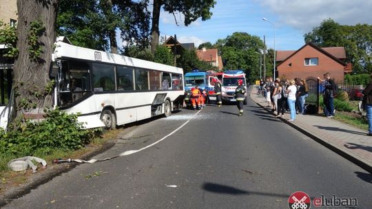 Wypadek autobusu w Zarębie