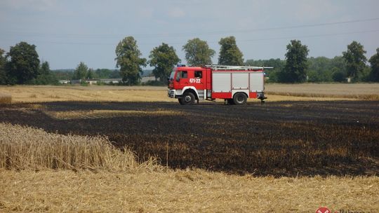 Pożar w trakcie żniw