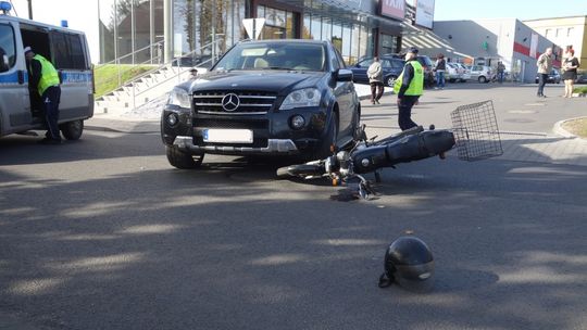 Potrącenie motorowerzysty