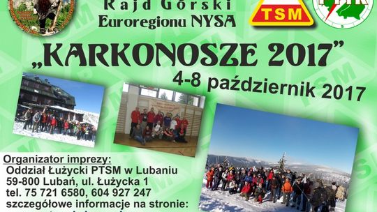 XIX Międzynarodowy Rajd Górski Euroregionu NYSA KARKONOSZE 2017