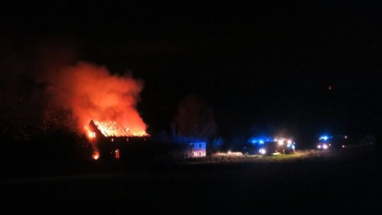 Pożar stodoły w Wesołówce