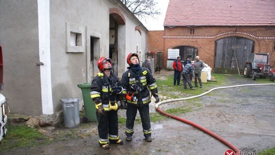 Pożar budynku mieszkalnego w Henrykowie