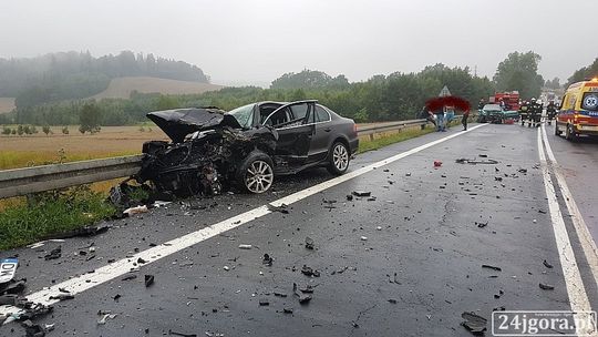 Czołowe zderzenie w Rybnicy