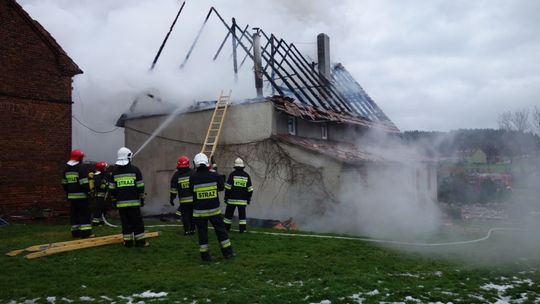 Pożar domu w Rudzicy