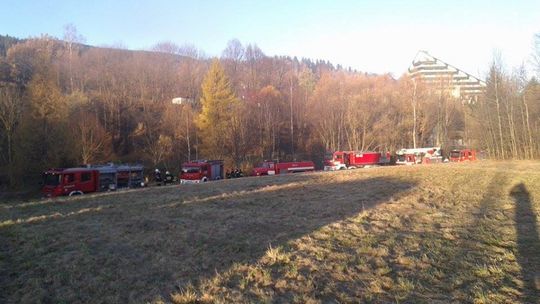 Pożar budynku socjalnego w Świeradowie-Zdroju