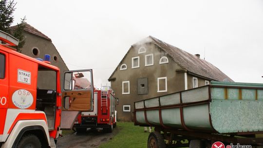 Pożar budynku mieszkalnego w Henrykowie