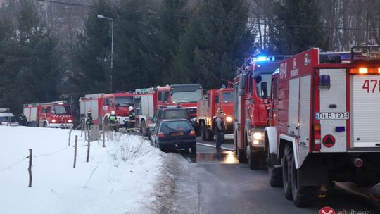 Pożar zabudowań mieszkalnych