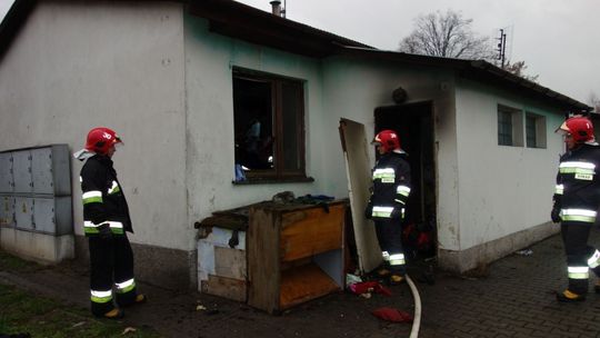 Pożar w lokalu socjalnym