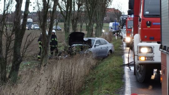 BMW wypadło z drogi