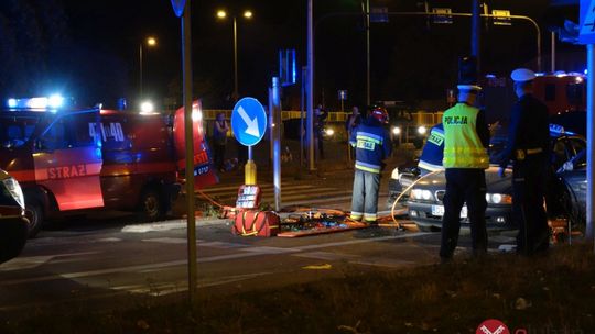 Wypadek z udziałem trzech aut