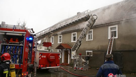 Pożar budynku mieszkalnego w Henrykowie