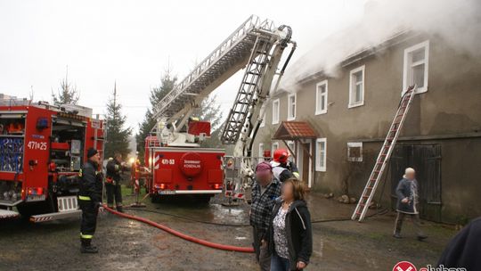 Pożar budynku mieszkalnego w Henrykowie