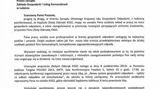 ZGiUK w czołówce polskich firm komunalnych