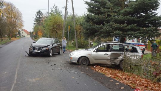 Kolizja na nowo wyremontowanej drodze