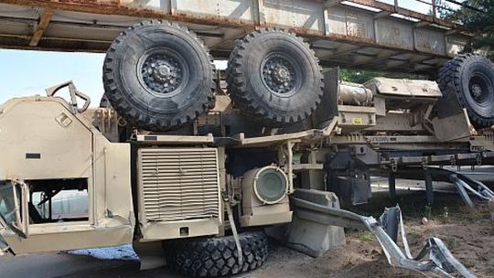 Wypadek Amerykanów na autostradzie A18