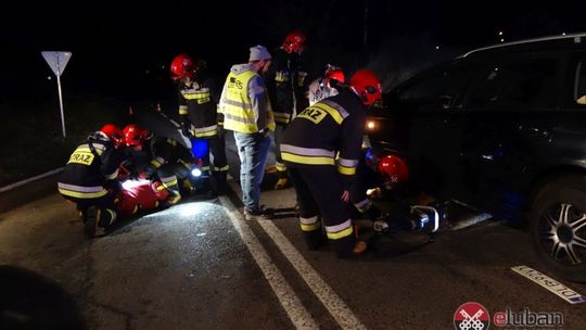 Potrącony pies utknął pod autem