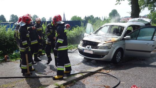 Pożar auta na ul. Działkowej