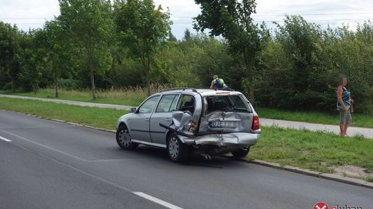 Stłuczka na K30 - wjazd od Zgorzelca