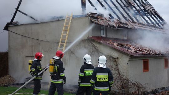 Pożar domu w Rudzicy