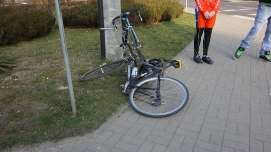 Wypadek z udziałem rowerzysty