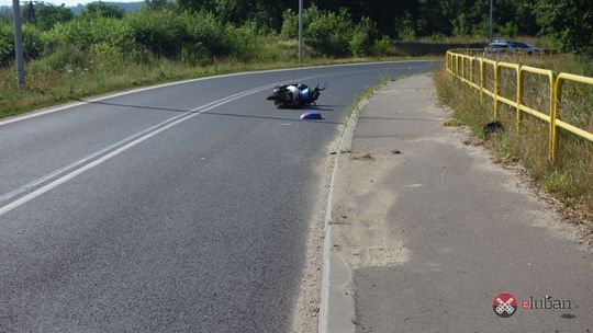 Przewrócił się na skuterze