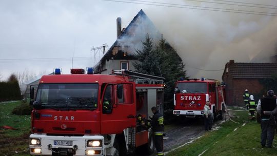 Pożar domu w Rudzicy