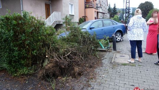 Sunął bokiem po chodniku