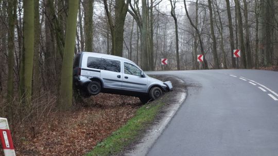 Auto dosłownie wyleciało z drogi