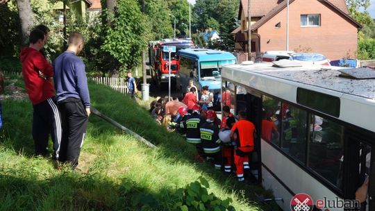 Wypadek autobusu w Zarębie